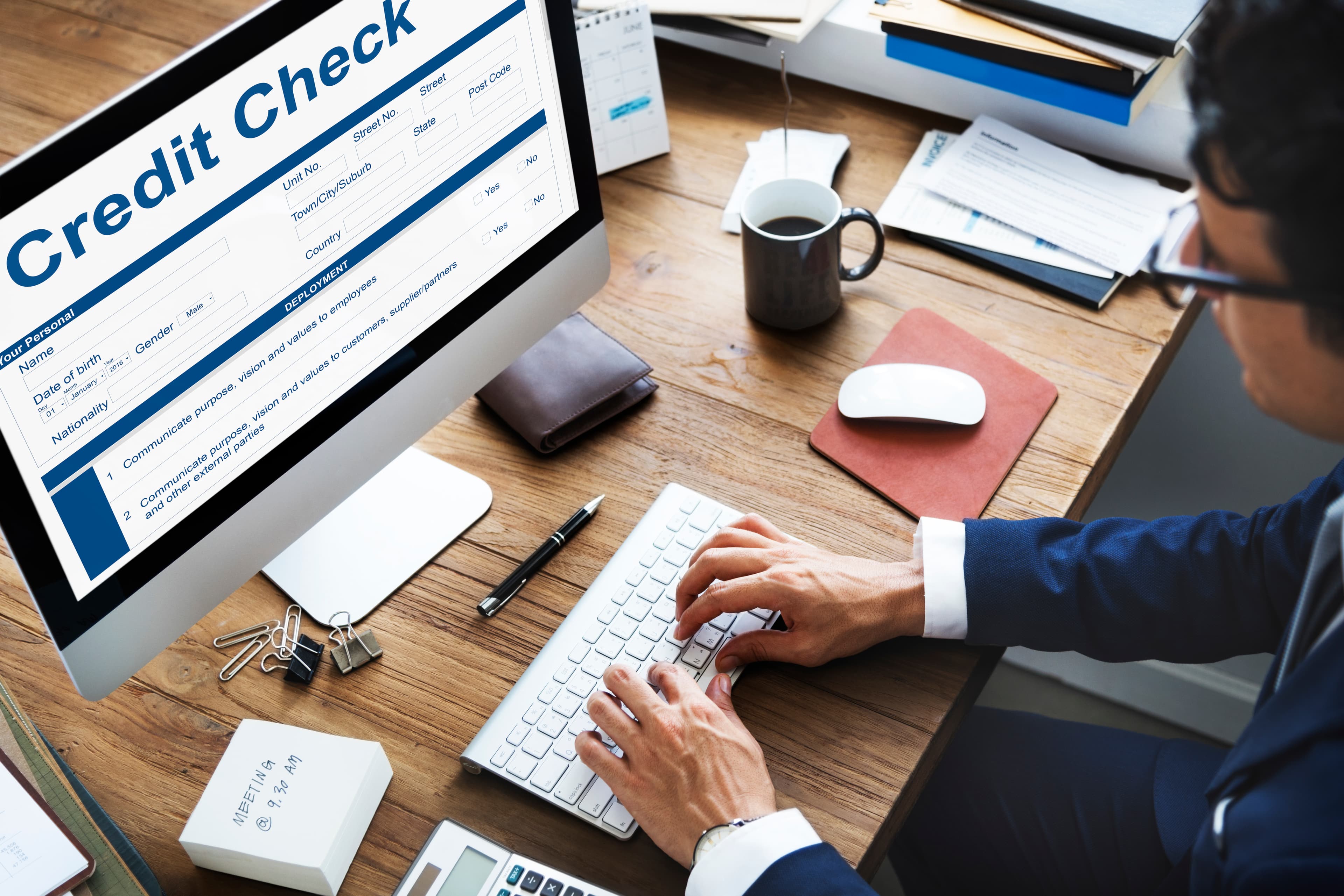 Illustration of a credit report document