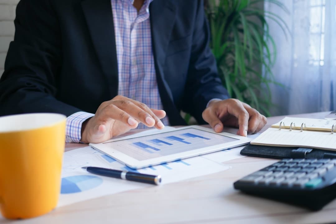 Person reviewing financial documents